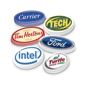 printed oval stickers