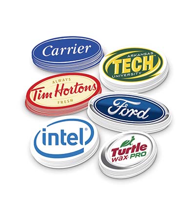printed oval stickers